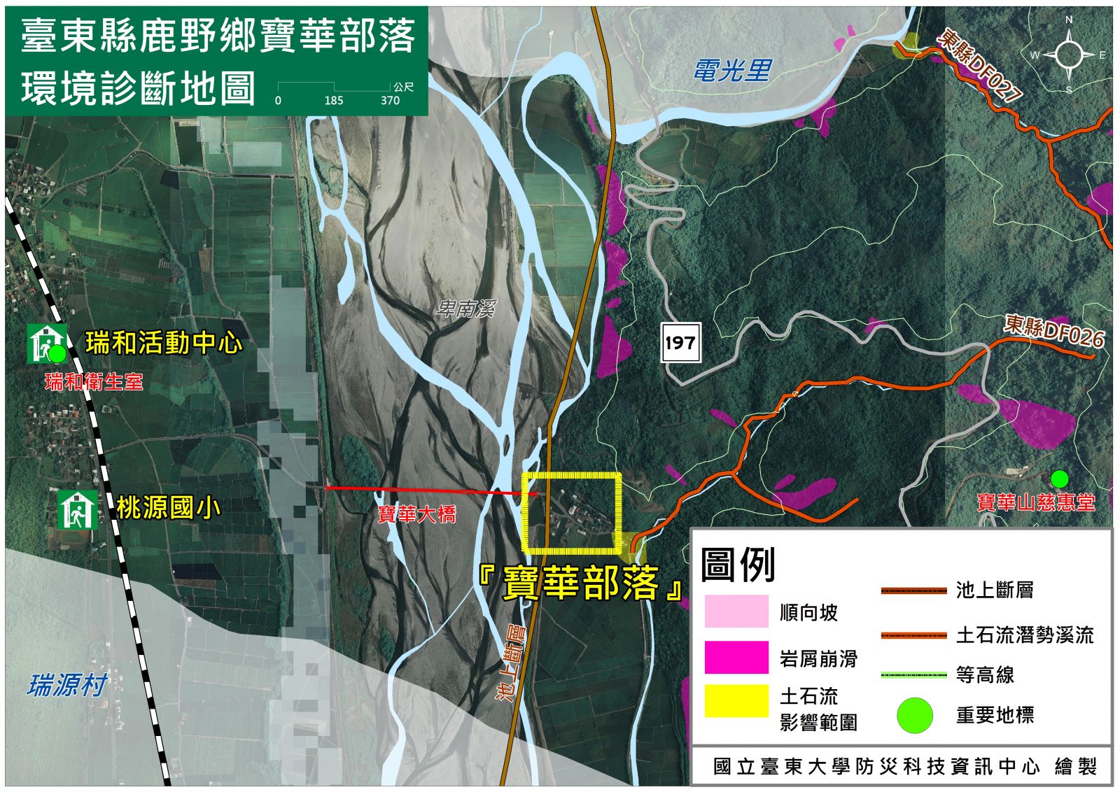 鹿野鄉寶華部落環境診斷圖